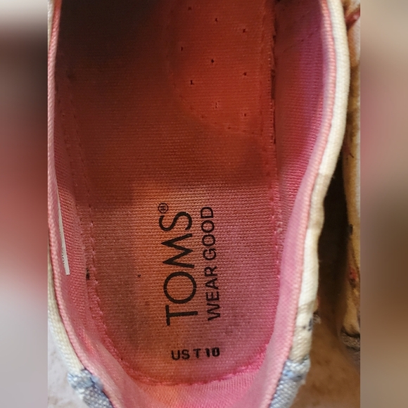 TOMS Toddler Shoes Size 10 Sloth Design - Picture 3 of 5